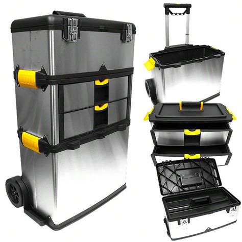 stalwart mobile 3 part tool box stainless steel|Mobile 3.